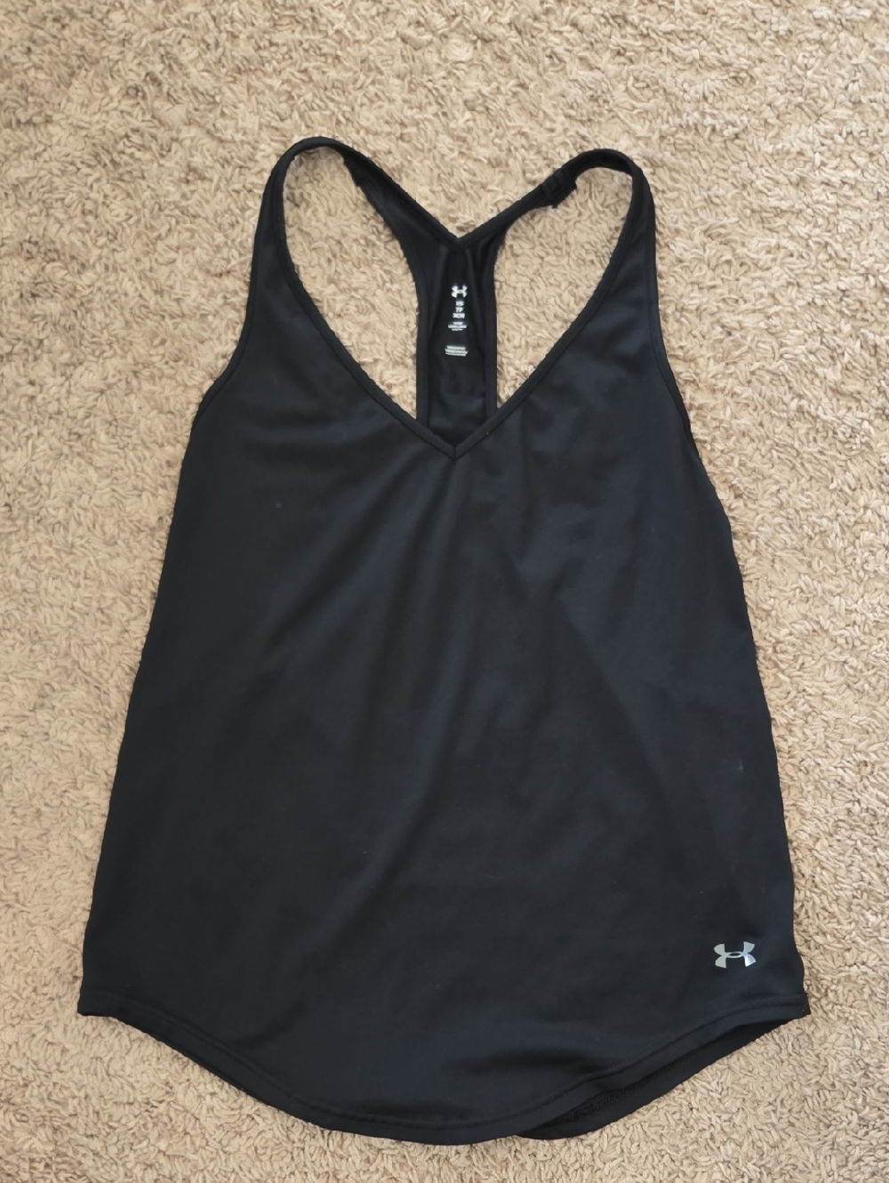 Under Armour Black Racerback V-Neck Tank Top